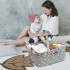 EB2048 - Kono Baby Nappy Caddy Organiser With Storage - Star Print Grey